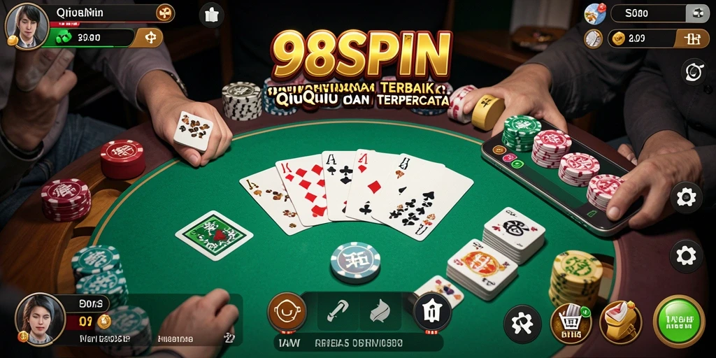 Tampilan gameplay seru dalam permainan QiuQiu 98SPIN.