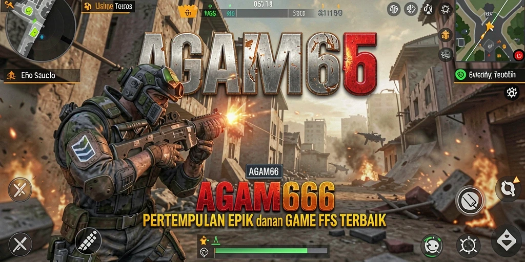Tampilan seru gameplay AGAM66 dalam pertempuran FPS.