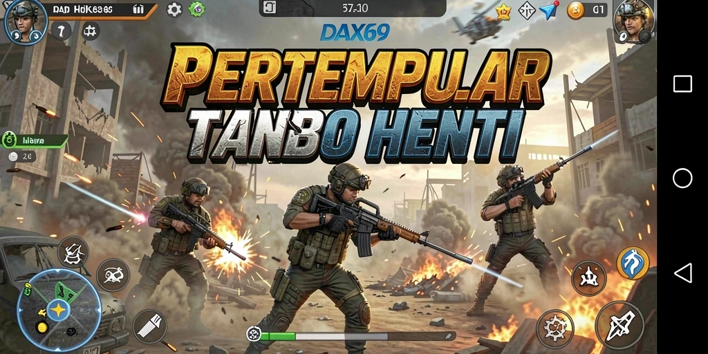 Gameplay seru DAX69 dengan aksi pertempuran yang cepat.