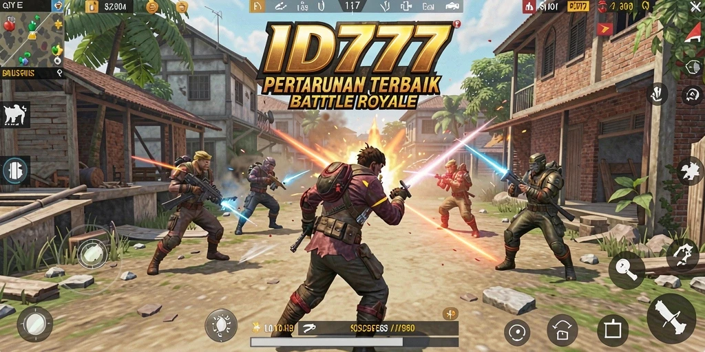 Screenshot gameplay ID777 dengan aksi menegangkan di medan pertempuran.