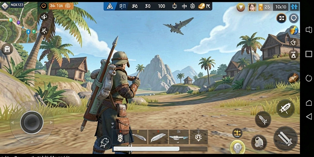 Gameplay NOX123 menampilkan aksi menjelajahi dunia terbuka yang menakjubkan.