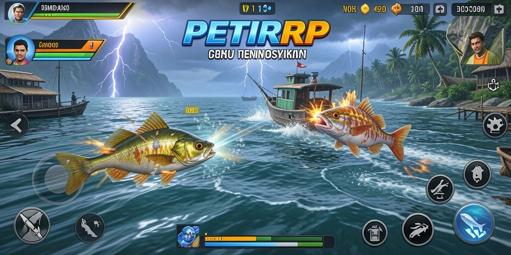 Tampilan gameplay Tembak Ikan yang menyenangkan dari PETIRRP.