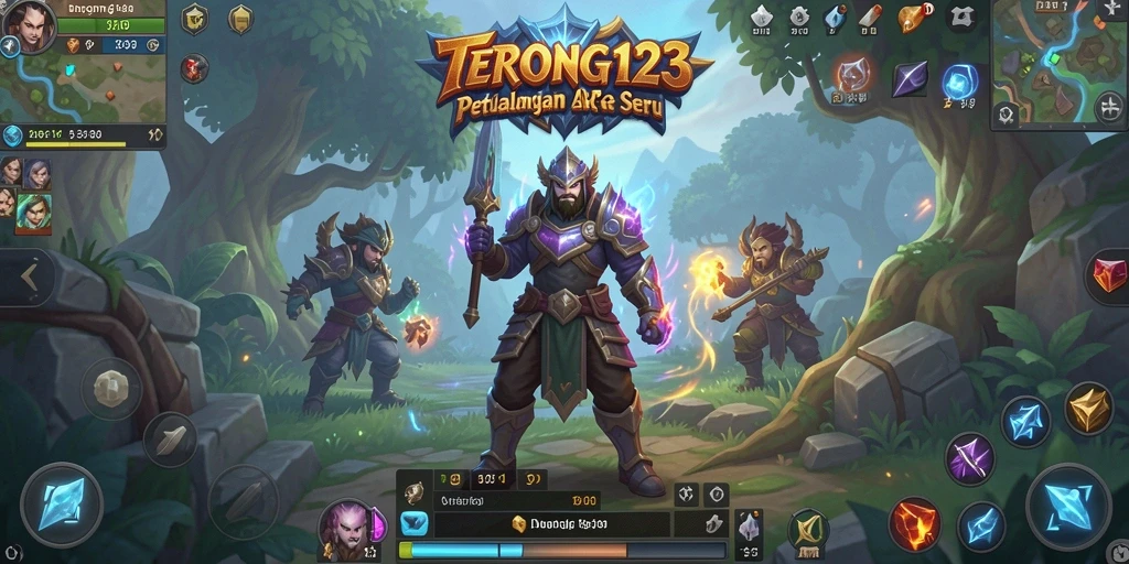 Tampilan gameplay <strong>TERONG123</strong> yang menampilkan pertarungan epik dan dunia yang luas.