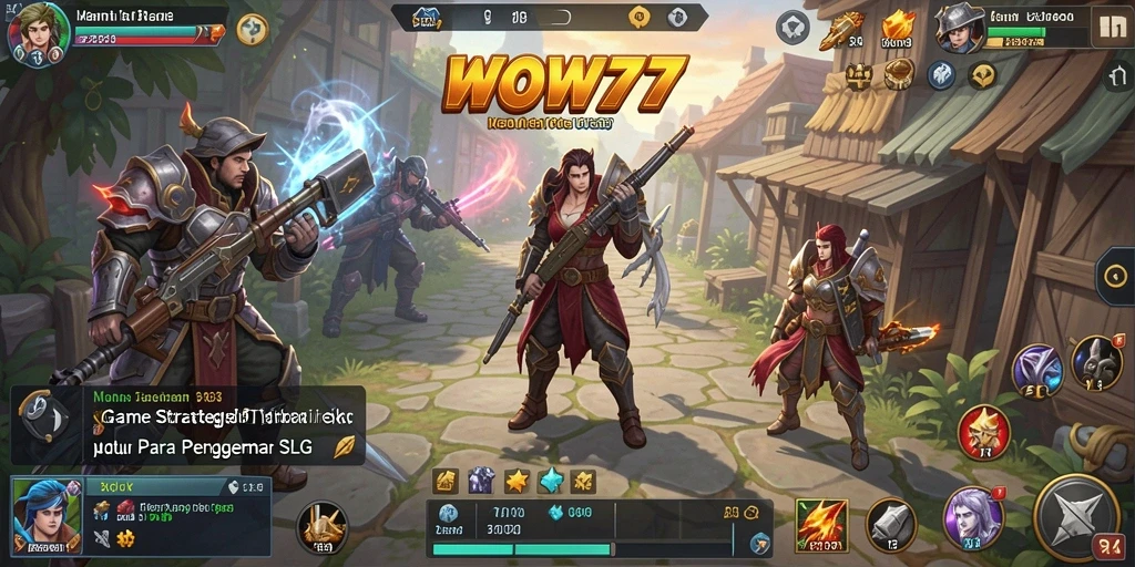 Tampilan gameplay <strong>WOW77</strong> yang mendebarkan dalam suasana pertempuran SLG.